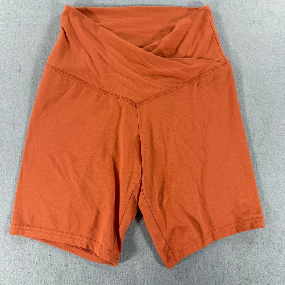 Wild Fable Crossover V-Waist Biker Shorts Womens Medium Rust Orange - Picture 1 of 6